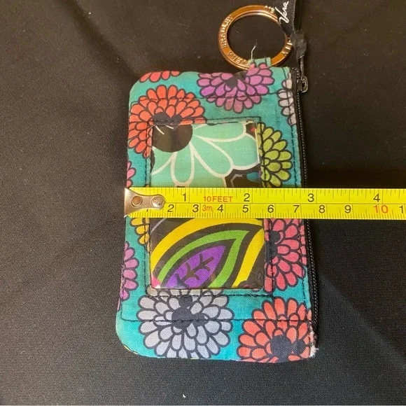 Vera Bradley Disney Parks Magical Bloom zip ID wallet with key ring. ID window. - Picture 10 of 10